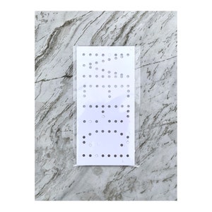 Merci | Card with punched holes 99x210 mm
