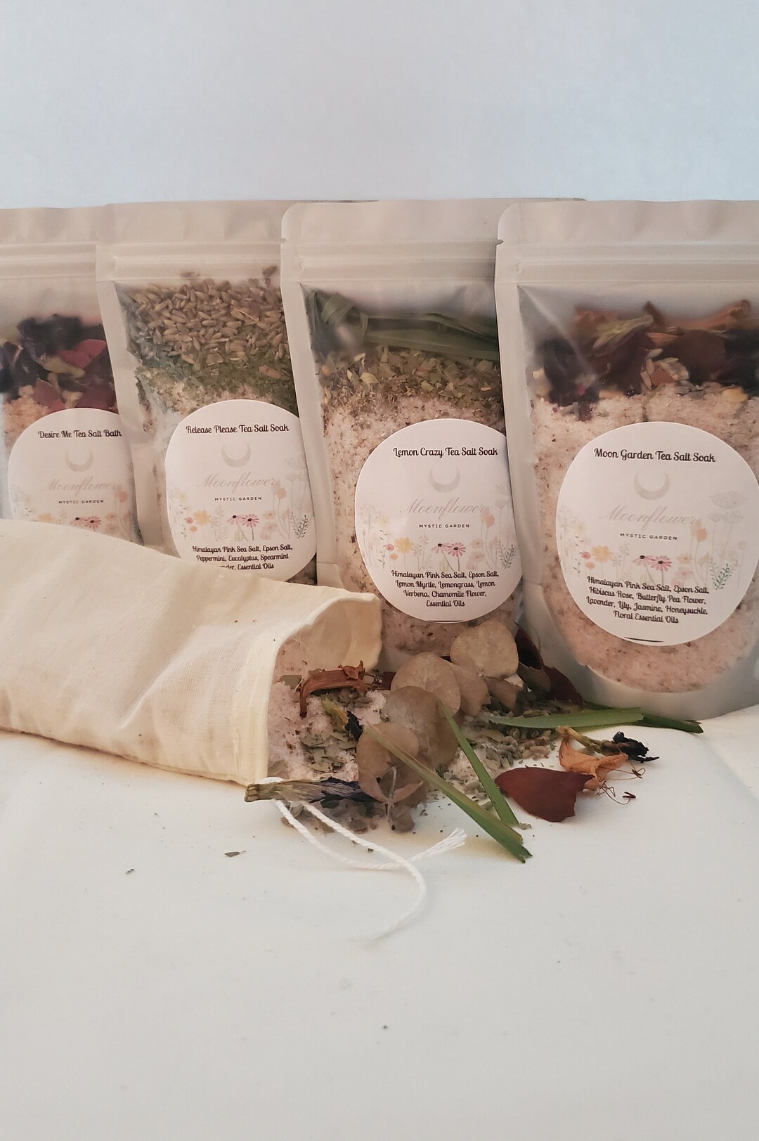 Botanical Bath Tea, Herbal Bath Tea, Salt Soak, Ritual Bath Salts, Self ...