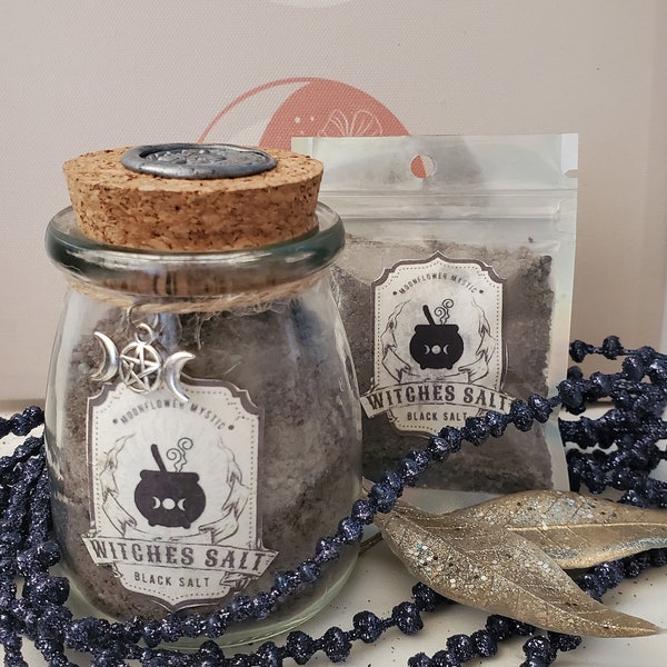 Black Witch Salt|Ritual Salt|Protection Salt|House Protection|Repel Negative Energy|Witch Salt Jar