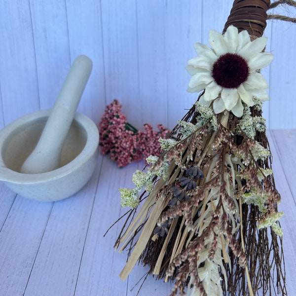 Witch Besom, Witch Broom, Altar Broom, Mini Cinnamon Broom, Witch Decor, Altar Decor, Altar Tool, Witch Tool, Herbal Protection Broom