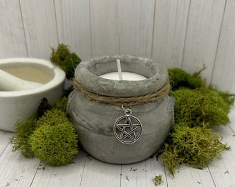 Witchy Cauldron Candle Holder, Altar Tool, Witchy Decor, Altar Candle Decor, Tealight Holder, Cauldron Tealight Candle, Witch Cauldron