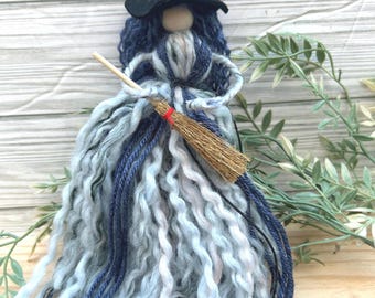 Handmade Witch Yarn Doll: Spell Intention Altar Decor