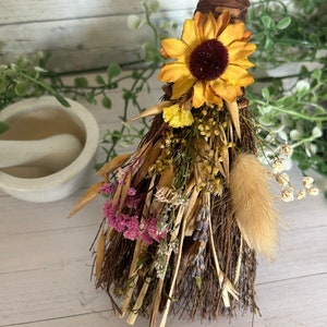 Witch Besom, Witch Broom Altar Broom Mini Cinnamon Broom Witch Decor, Altar Decor, Altar Tool, Witch Tool, Herbal Protection Broom, Samhain