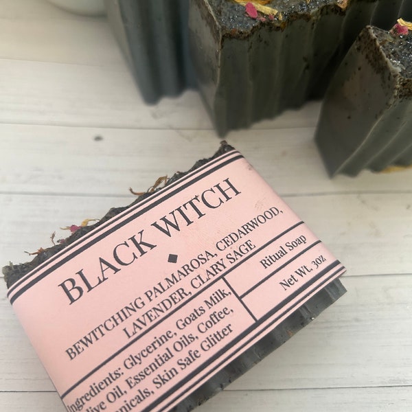 Black Magick Soap, Witch Soap, Black Soap, Ritual Soap, Black Witch Soap