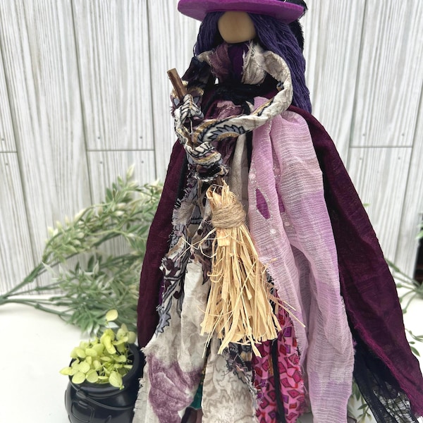 Kitchen Witch Rag Doll Kitchen Witch Doll Kitchen Witch Decor Witchy Decor Good Luck Kitchen Witch Doll Rag Doll Rag Hag Doll Halloween Gift