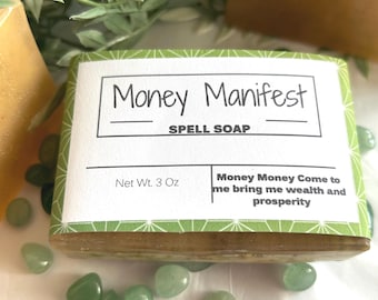 Money Drawing Soap, Witch Soap, Money Magick Soap Ritual Soap Spell Soap, Money Manifest Luck and Prosperity Ritual Soap, Manifestation Soap