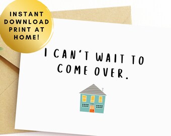 New Home Greeting Card / Housewarming Congratulations / Print at Home Digital Download