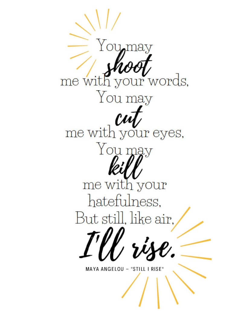 Printable Poetry May Angelo