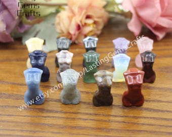 1.2 Inches Natural Stone Goddess Model Body,Mini Torso Model,Healing Crystal Goddess Decor,Hand Carving Quartz Model,Beauty Women Sculpture