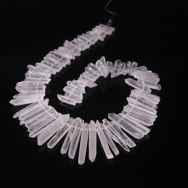 47x1941mm Natural Rough Clear Quartz Pillar Top Drilled Etsy