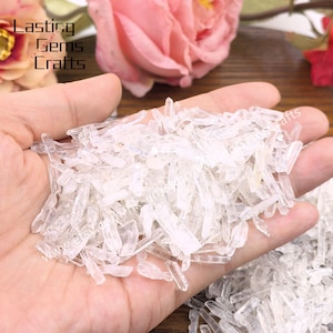 Loose Quartz Points,Bulk Lots of Small Undrilled Crystals,Raw Crystal Points for Jewelry,Supply Healing Crystals And Stones,100g bag