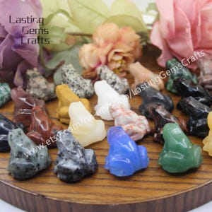 10pcs/lot 1.5 inches Hand carved Frog Statue Wholesales,Healing Crystal Frog Figurine Home Decor Crafts,Cute Tree Frog Sculpture Animals