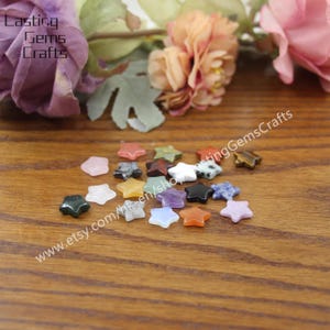15mm Mini Crystal Stars,Reiki Healing Gemstones Star Decor Pocket stone,Meditation Stone,Mineral Specimens,Star Bead Bulk For DIY Jewelry