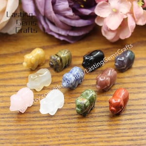 1&quot; Gemstone Pig,Hand Carved Healing Crystal Pig Statue Home Decoration,Mini Pig Figurine,Reiki Heal Crystal Anima Sculpture