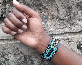 Bracelet, Maasai Bracelet, African Bracelet, Leather bracelet, bracelet leather, warrior bracelet, tribal bracelet, tribal