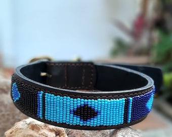 27-28 tiny beads beaded dog collar Show collar Custom collar Choose your color Slip choker collar with clasp for pets