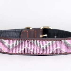 Dog Collar, Leather Dog Collar, Beaded Dog Collar , Masai, Dog collar leather, Pet Gift, Personalized Dog Collar,  African Dog Collar,