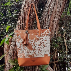 Sac en cuir personnalisé, sac fourre-tout avec fermeture éclair, sac fourre-tout en cuir marron avec fermeture éclair, sac fourre-tout pour femme, cadeau pour elle, sac en cuir fait main,