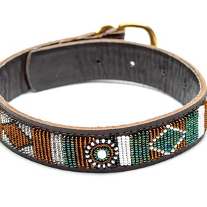 Leather Dog Collar, Bead Dog Collar , Maasai Dog Collar, Dog Collar ...