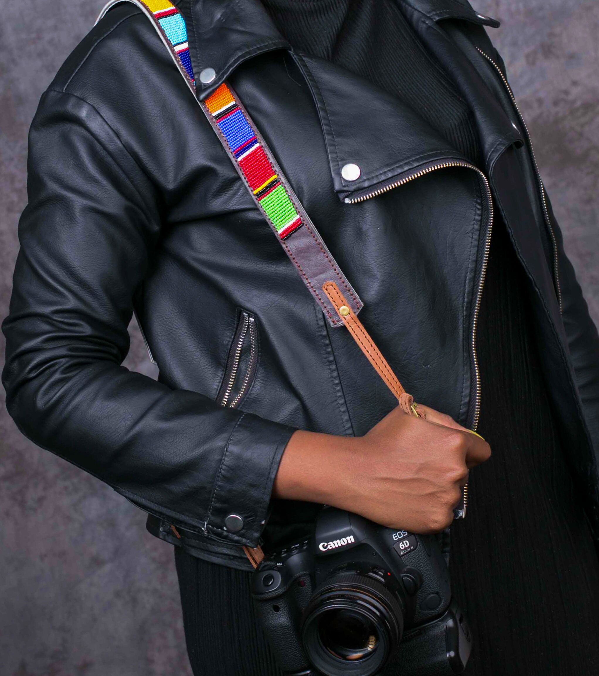 Custom Leather Camera Strapbeaded Camera Strapdslr Strap Etsy