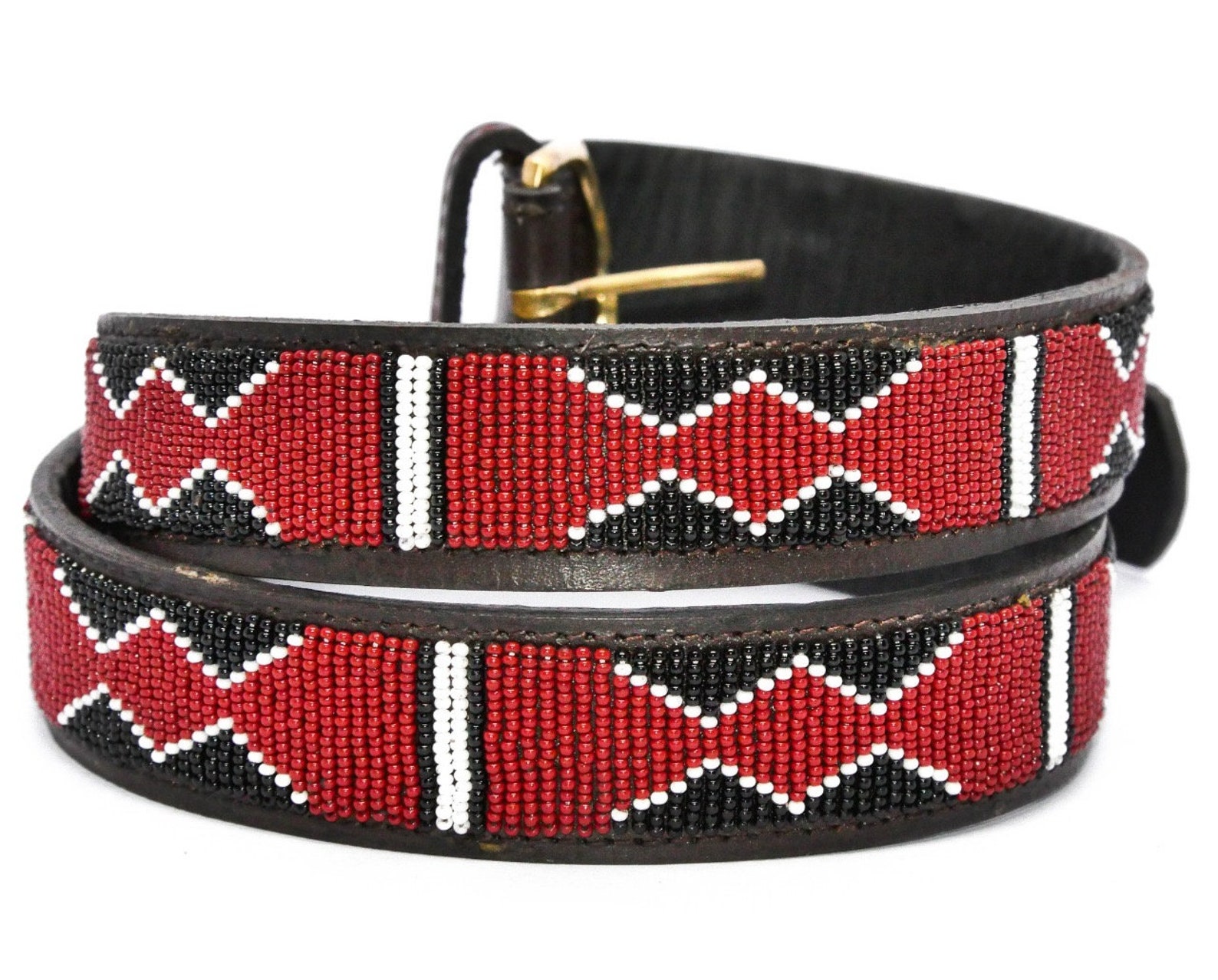 Masai Belt Leather Belt Beaded Belt Handmade Belt Maasai - Etsy