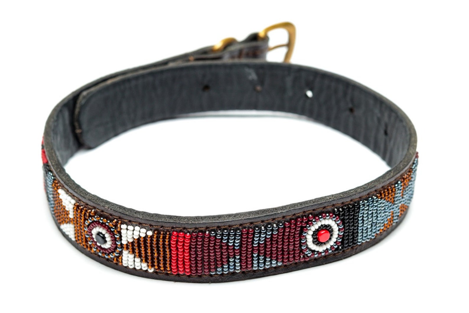 Perri's Hundehalsband – Gepolstertes Leder, Metall-Schnalle, Für Halsumfang 50-63,5 Cm