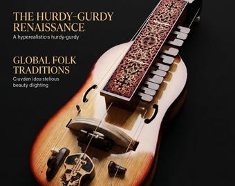 Hurdy-Gurdy. Chromatic. 19 keys.Small.Compact. Creative replica of an antique Hurdy-Gurdy from the Musée du Louvre collection.Handmade.Gift.