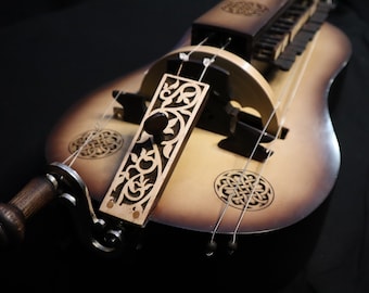 Hurdy-Gurdy &quot;Queen of the North&quot; . Lyre. Chromatic. 23 keys. 6 strings. Original handmade. Gift.