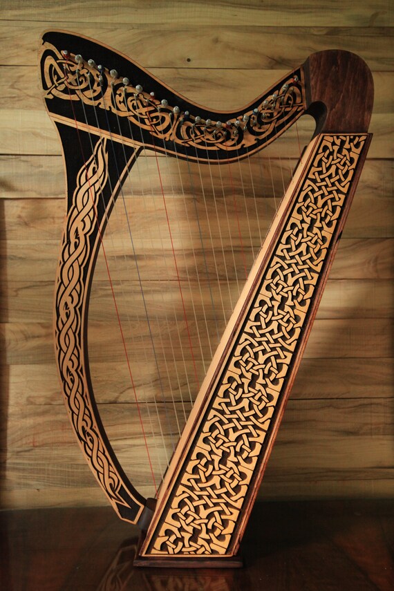 Harpe Celtique Du Roi Arthur 22 Cordes Dons Mystiques De Etsy