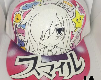 Handpainted Tomoko Smile Snapback