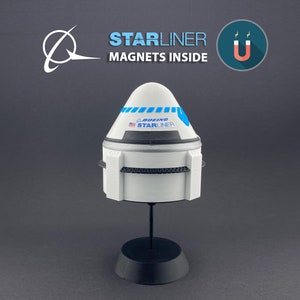 Nave espacial Boeing CST-100 Starliner - modelo de plástico ACABADO, nave espacial cápsula da NASA, impressão 3D
