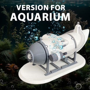 OceanGate Titan Submersible – 3D Printed Aquarium Bubble Maker & Nautical Decor