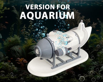 OceanGate Titan Submersible - 3D gedruckter Aquarium Bubble Maker & nautische Dekoration