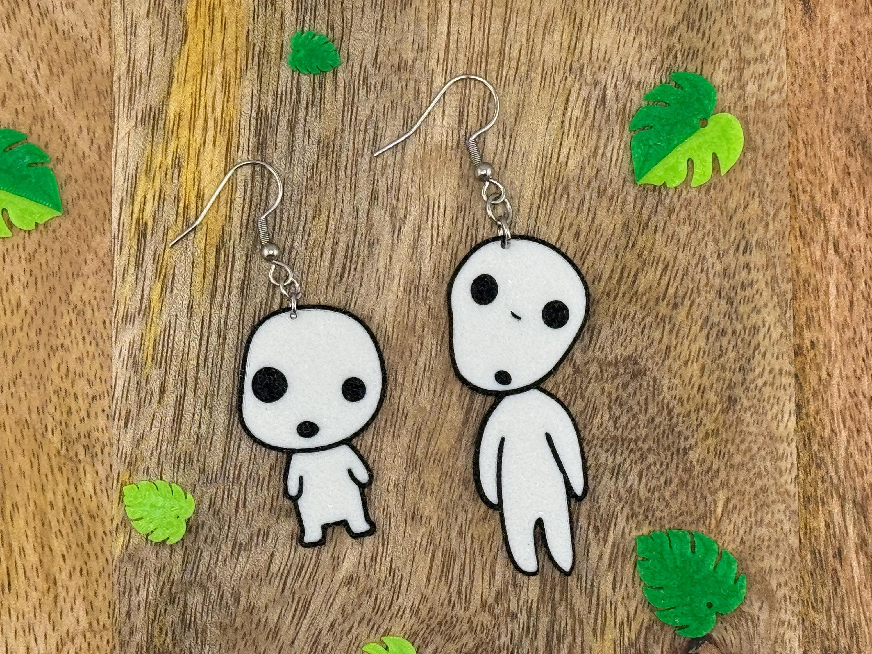 木霊ピアス • もののけ姫 • 木の精霊 • ステッカー8枚入り - Etsy 日本