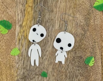 Kodama Earrings • Princess Mononoke • Tree Spirit • 8 stickers included