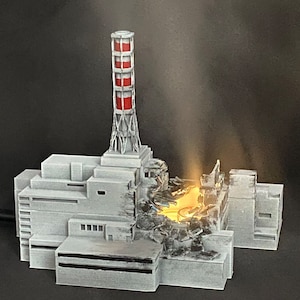 Chernobyl nuclear power plant - with smoke effect - humidifier and lighting