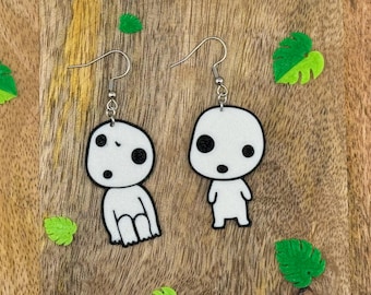 Kodama Earrings • Princess Mononoke • Tree Spirit • 8 stickers included