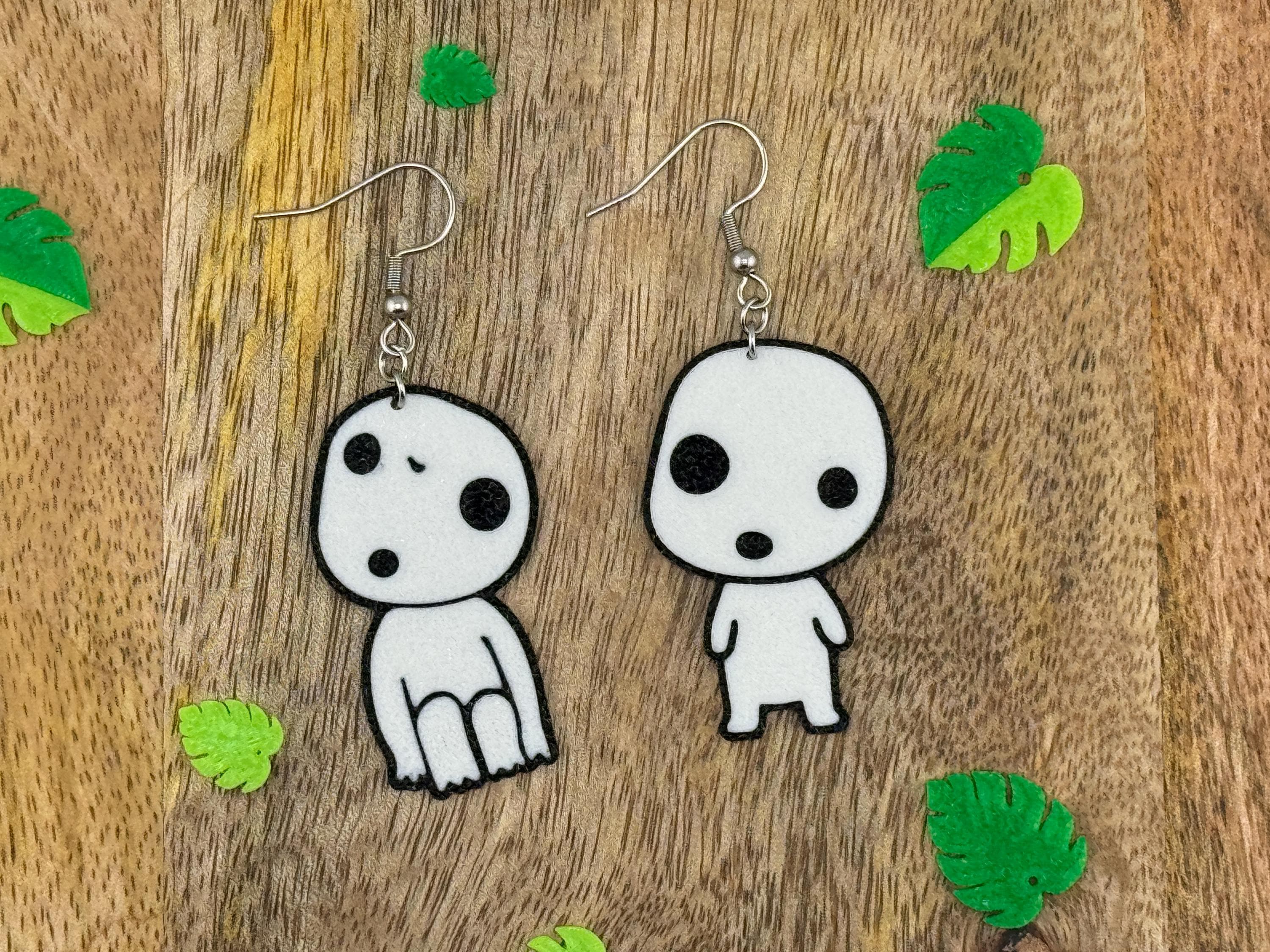 木霊ピアス • もののけ姫 • 木の精霊 • ステッカー8枚入り - Etsy 日本
