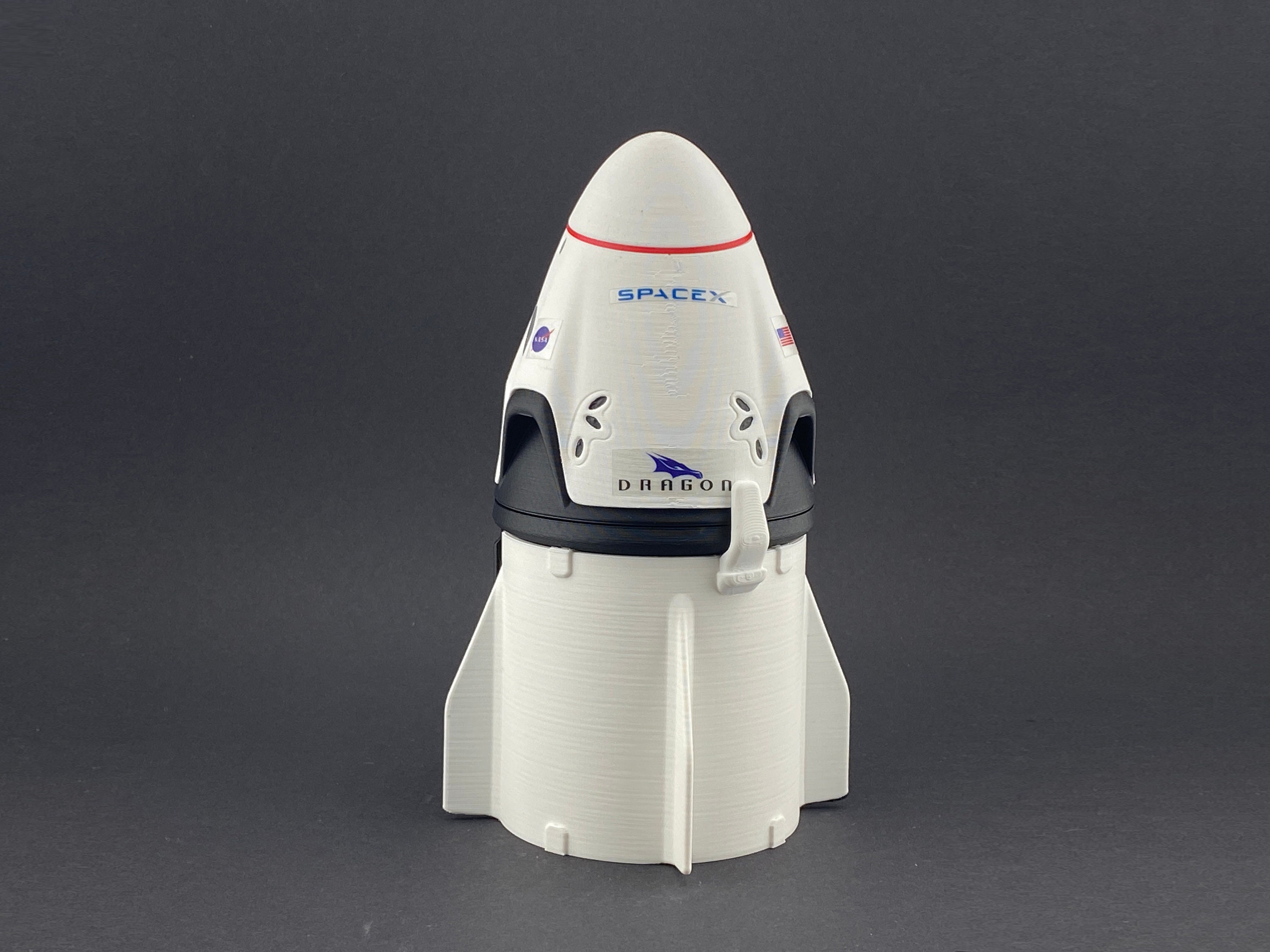 Spacex Crew Dragon Model Capsule With Trunk Prop - 7 Inch - 3 Gift