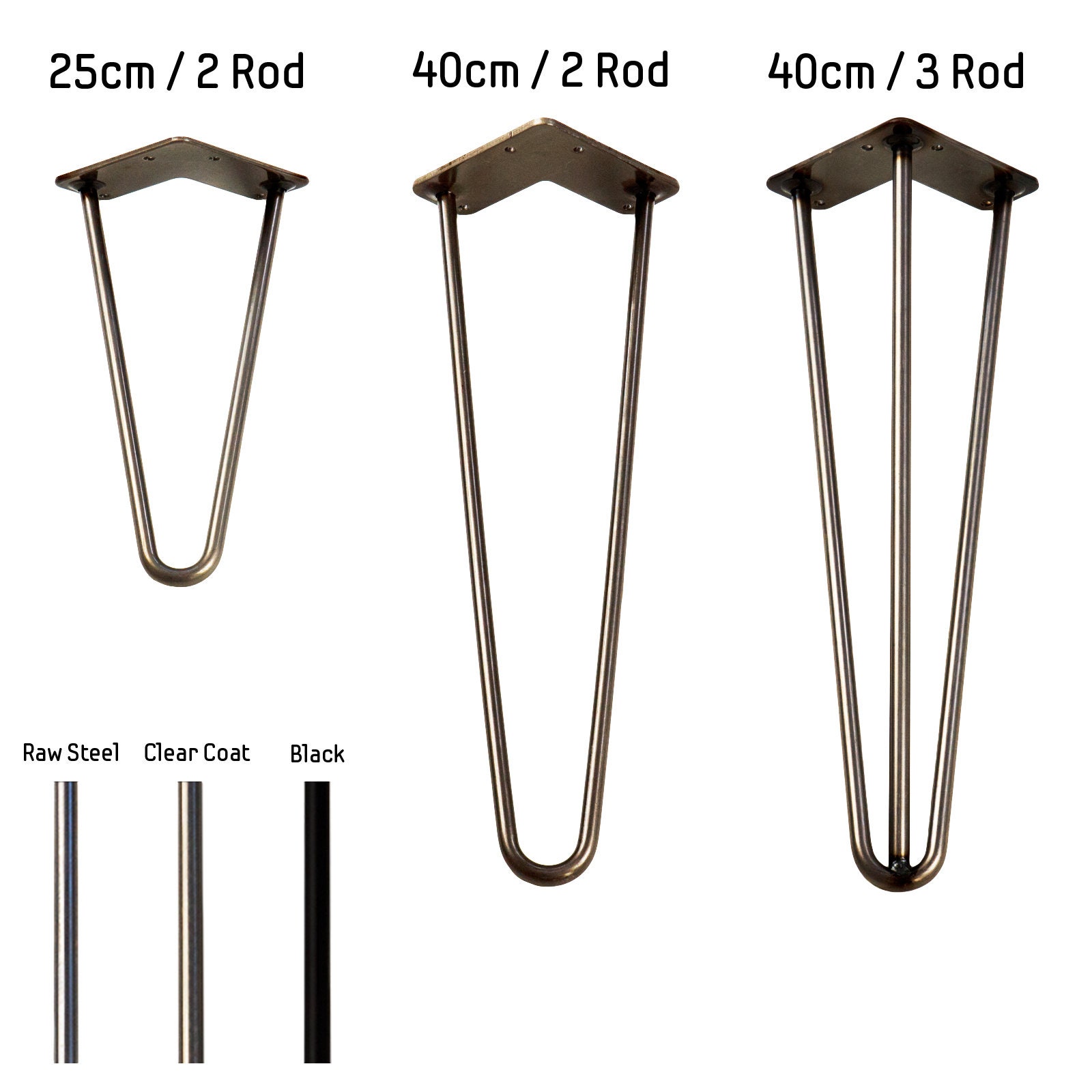 Scaffold Board Side / Bedside Table & Steel Hairpin Legs - Etsy UK