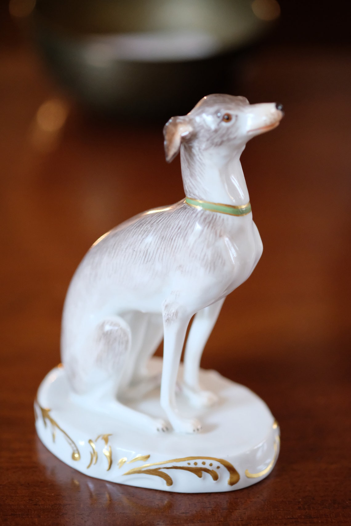 Meissen Porcelain, Figurine Greyhound, Original, Greyhound, Figurine