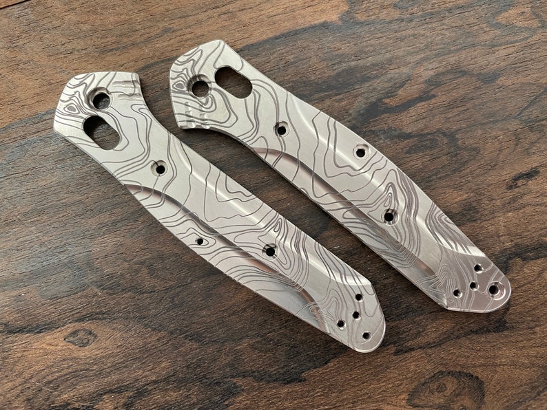 TOPO Engraved Titanium Knife Scales for Benchmade 940 Osborne Etsy