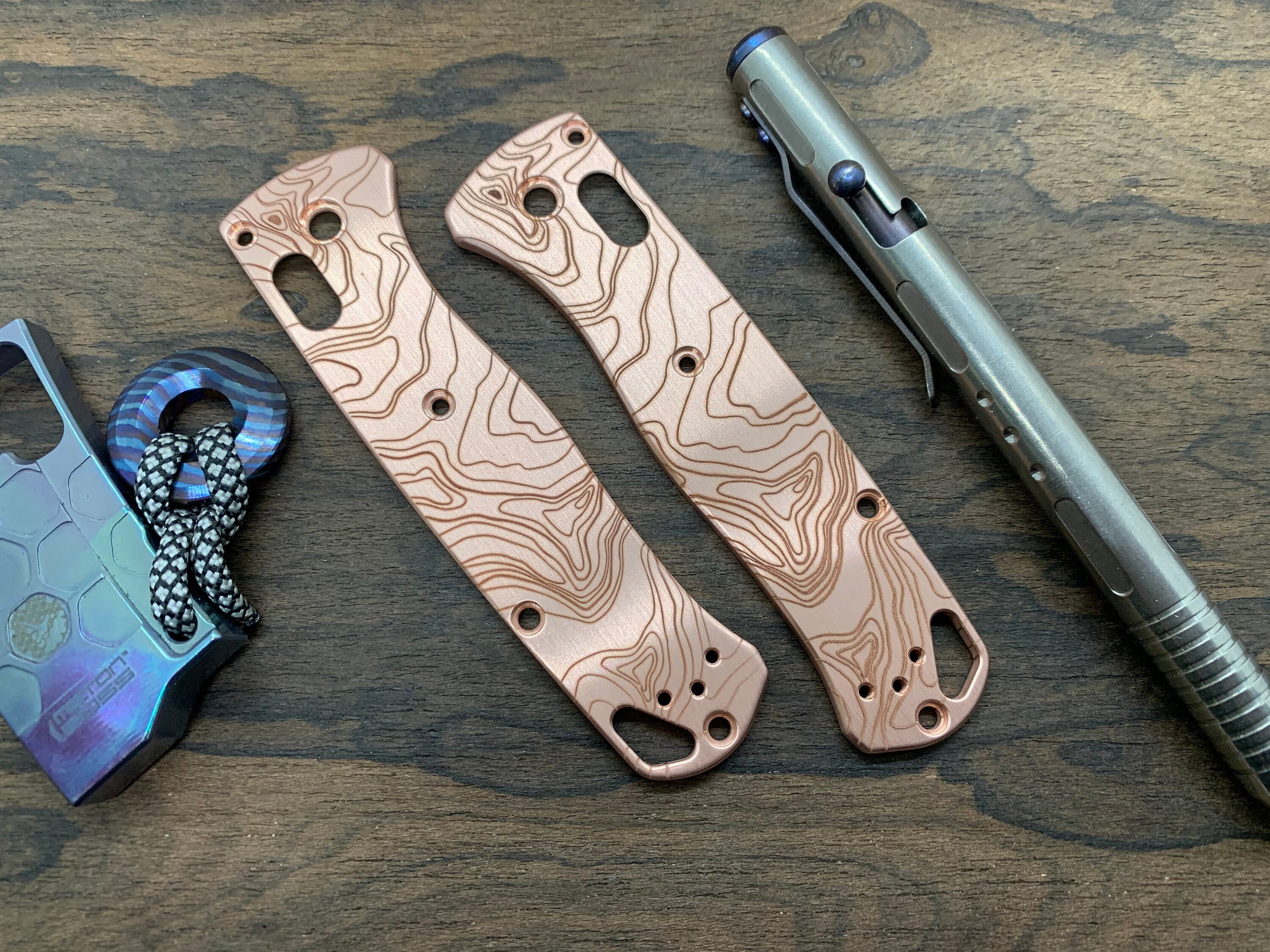 COPPER Topo Engraved Knife Scales for Benchmade Bugout 535 Etsy