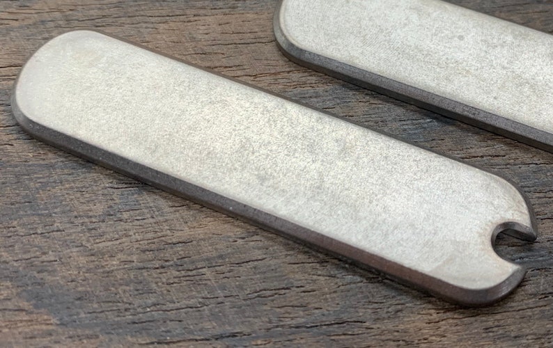 58mm Tumbled Titanium Swiss Army Knife Scales Victorinox Etsy