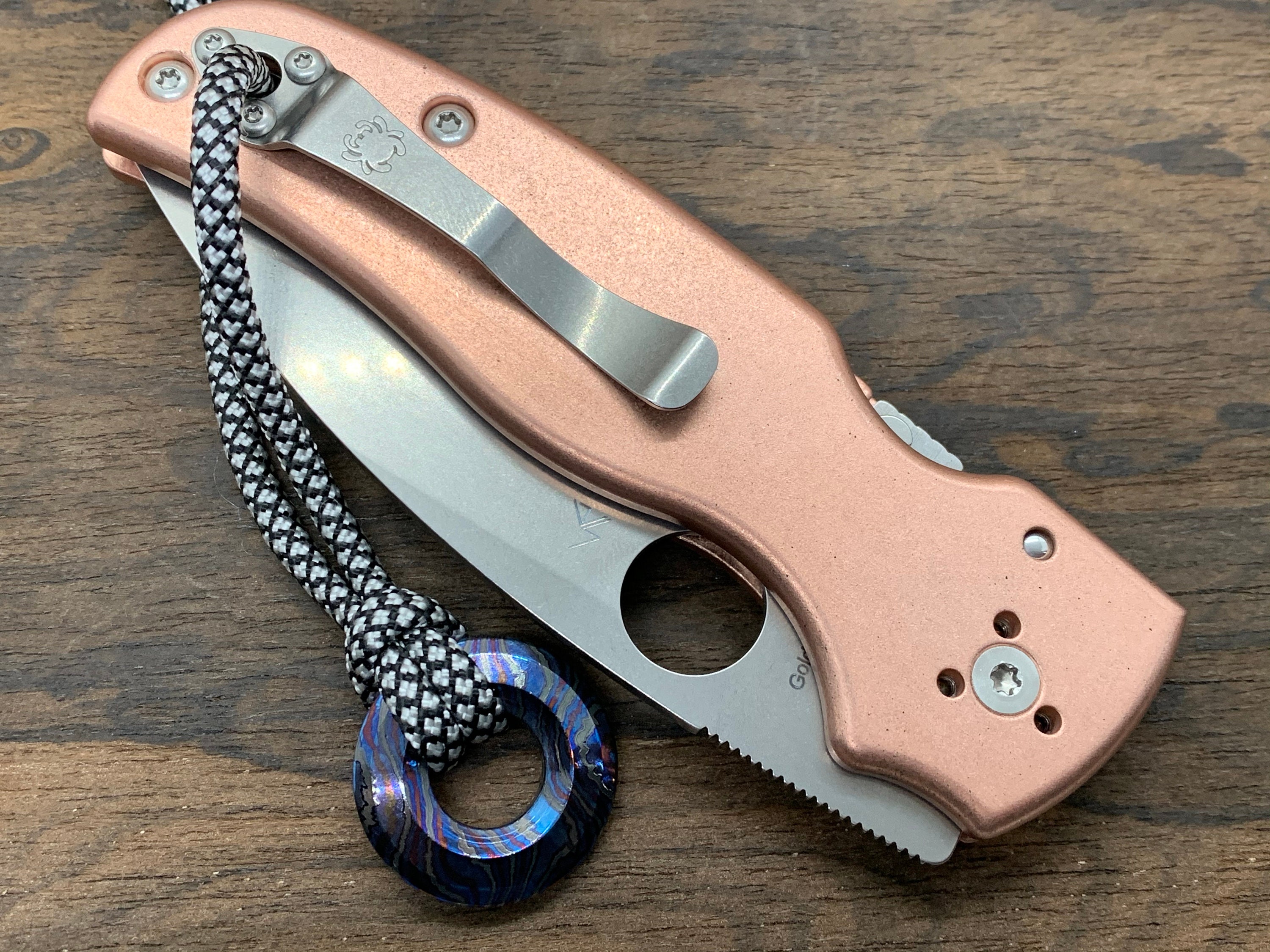 Tumbled Copper Knife Scales for SHAMAN Spyderco Folding Knife Etsy