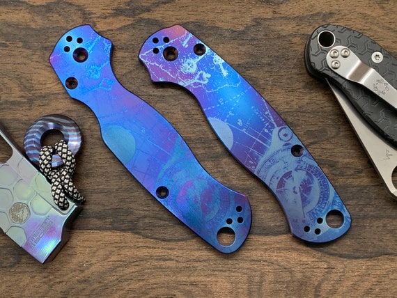 Model 3D Line Custome scales for Spyderco Paramilitary 2 Knife not included 