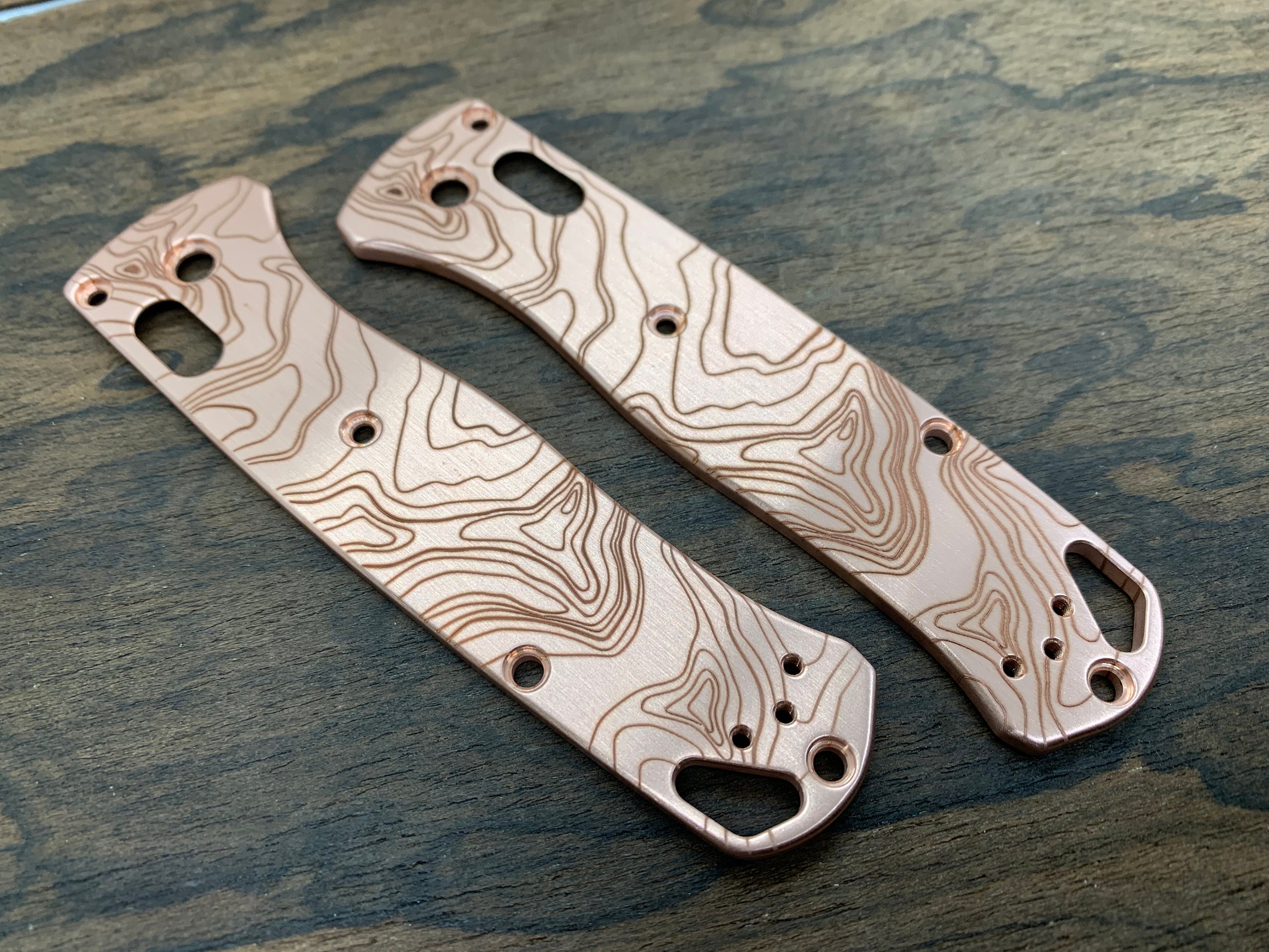 COPPER Topo Engraved Knife Scales for Benchmade Bugout 535 Etsy