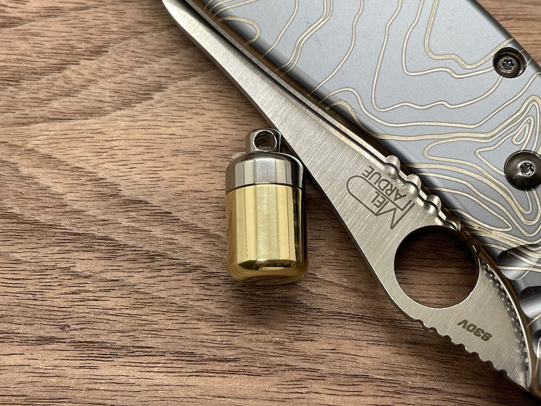 Keychain Pet urn for dogs Titanium Brass Urn necklace Urns for human ashes Pet memorial Dog memorial MetonBoss Key fob EDC Every Day Carry