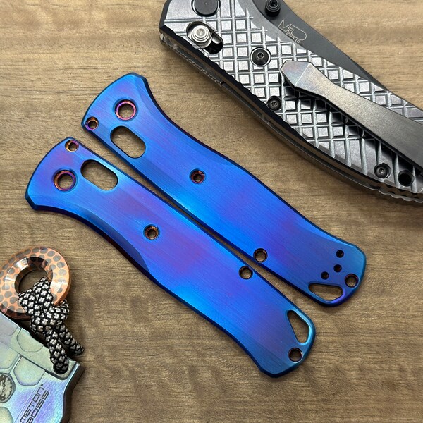 Flamed Titanium Scales for Benchmade Bugout 535 Birthday Gift Idea Christmas Gift