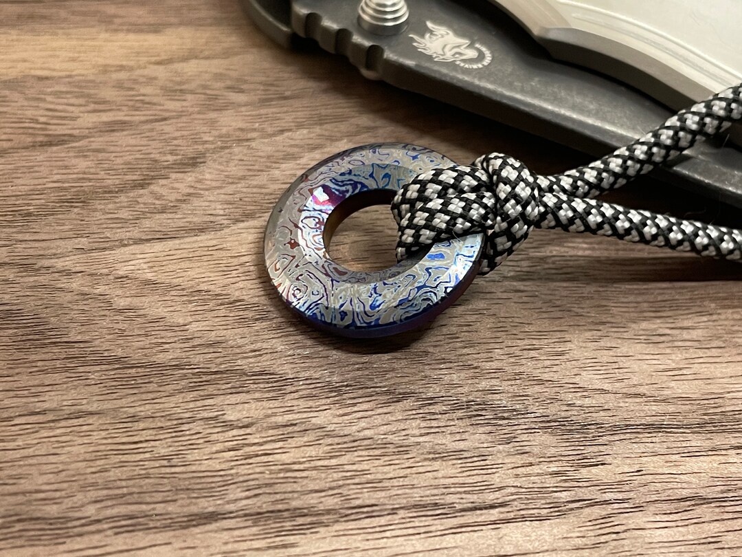 ALIEN Heat ano engraved TITANIUM lanyard bead Paracord bead Beard bead